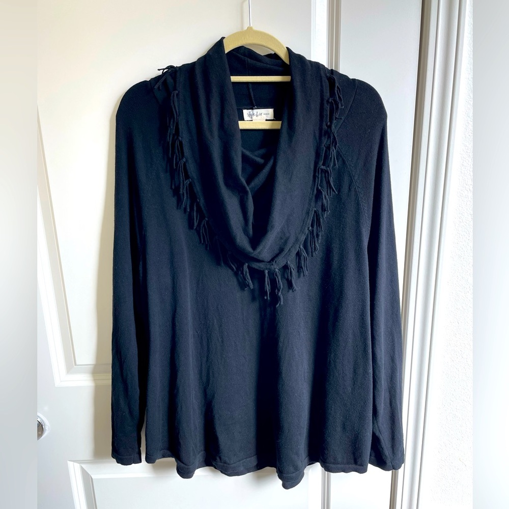 Black sweater with Fringe - Style & Co Woman